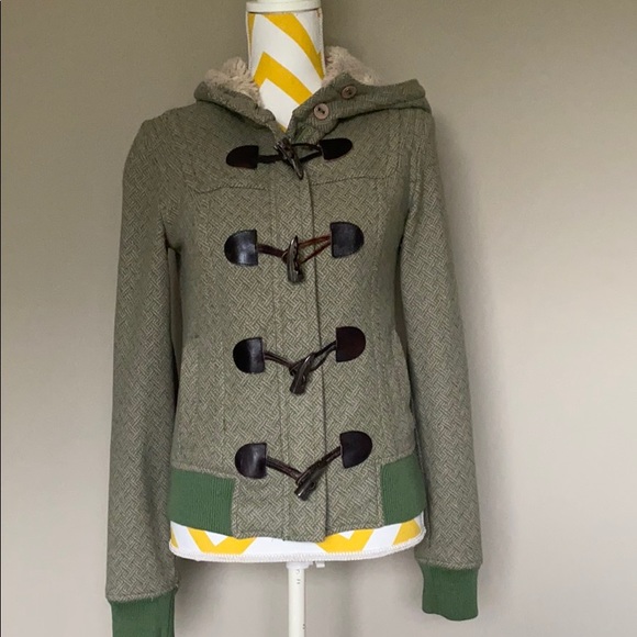 Rubbish Jackets & Blazers - Rubbish Green Tweed Wool Coat (Nordstrom)